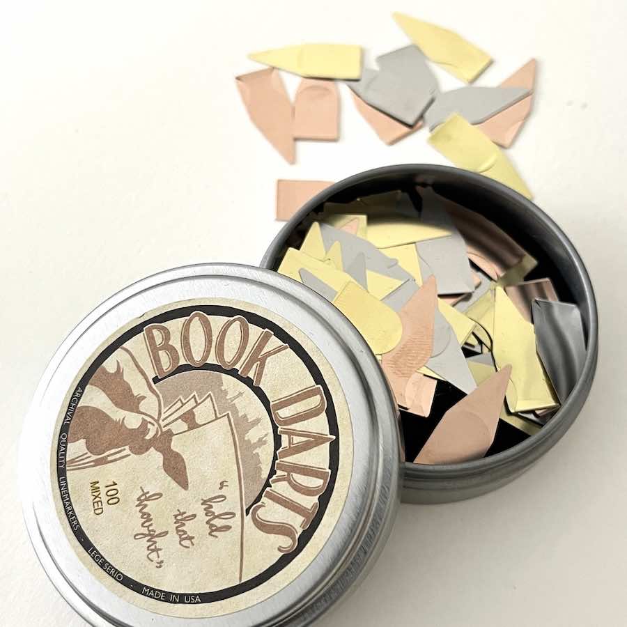 Book Darts - Mixed MetalsPACK15CTMIXED - Alcove & Nib Stationery