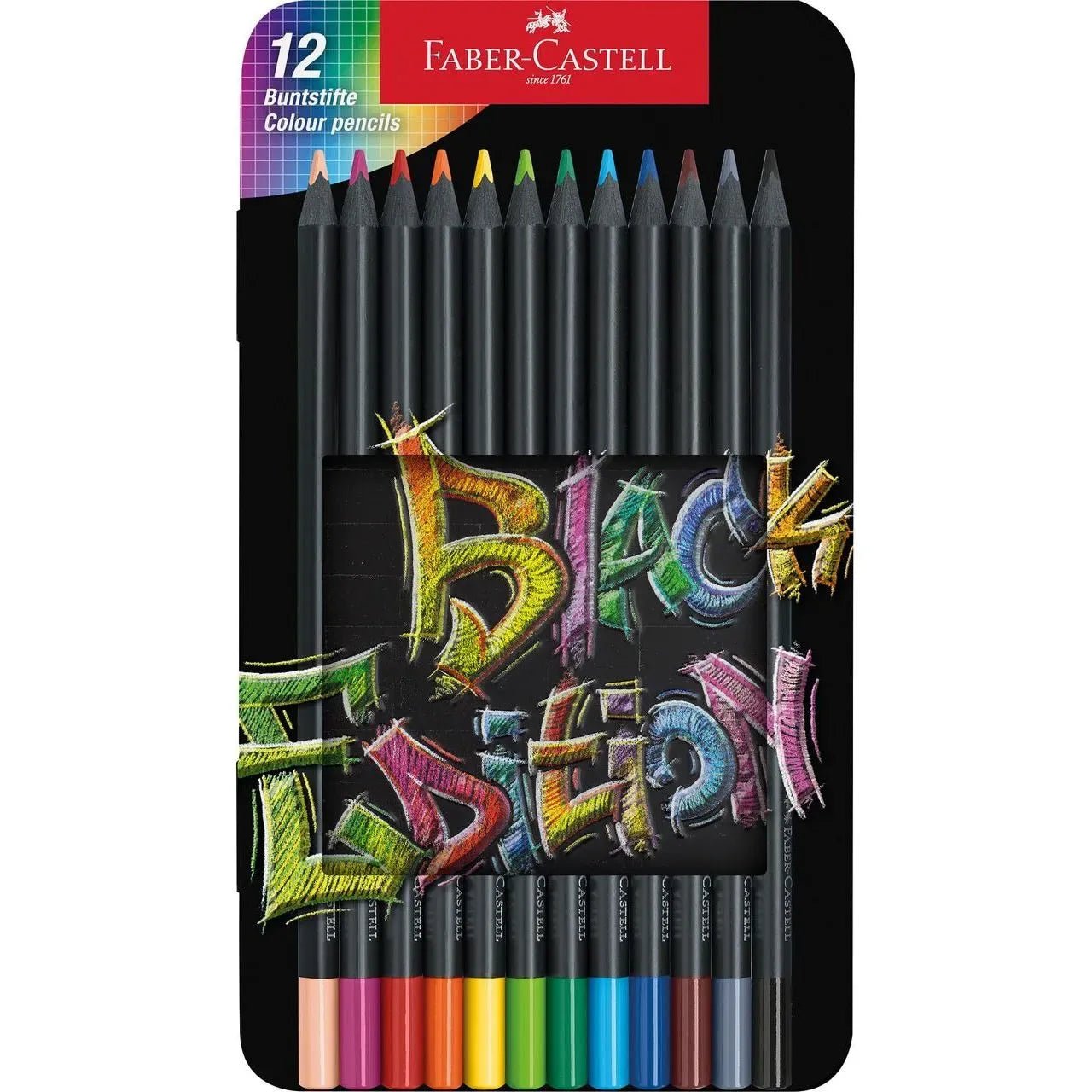 Faber - Castell Black Edition Colour Pencils — Tin of 121164133 - Alcove & Nib Stationery