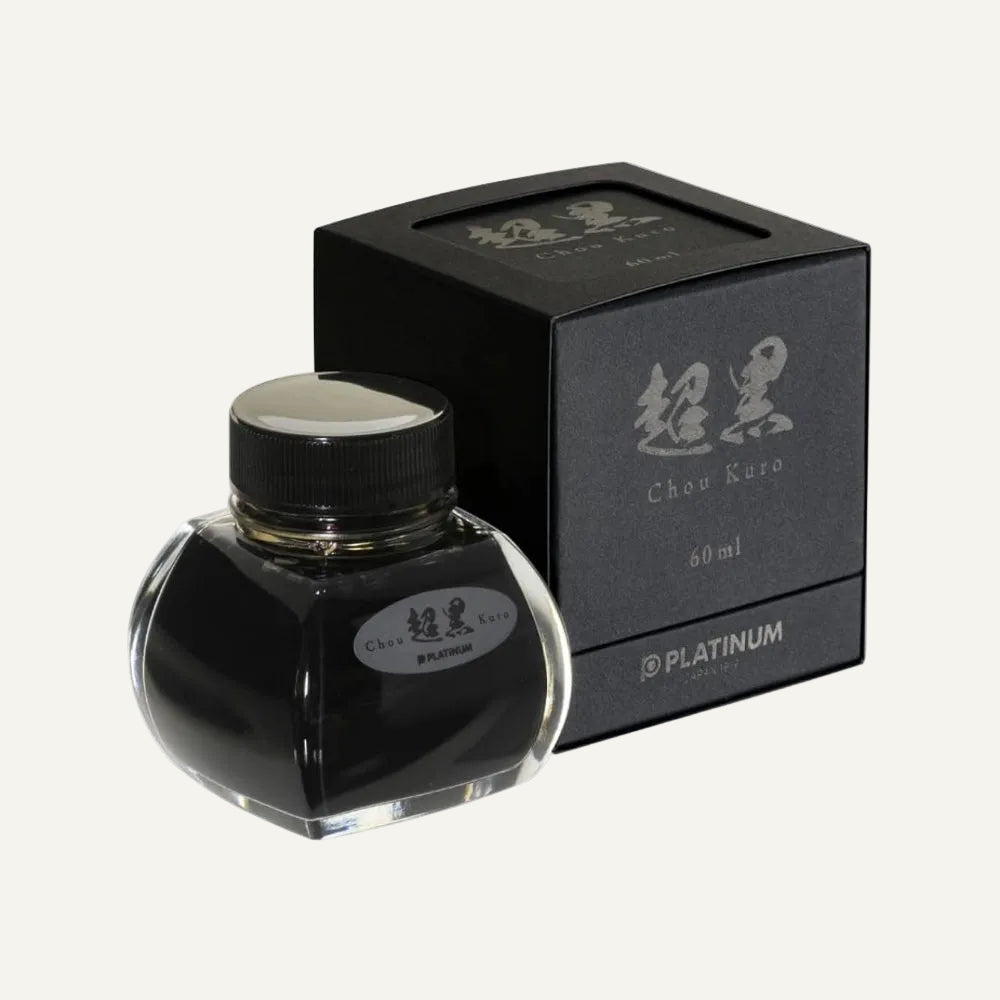 Platinum Pigmented Chou Kuro Black Ink 60ml - Alcove & Nib Stationery