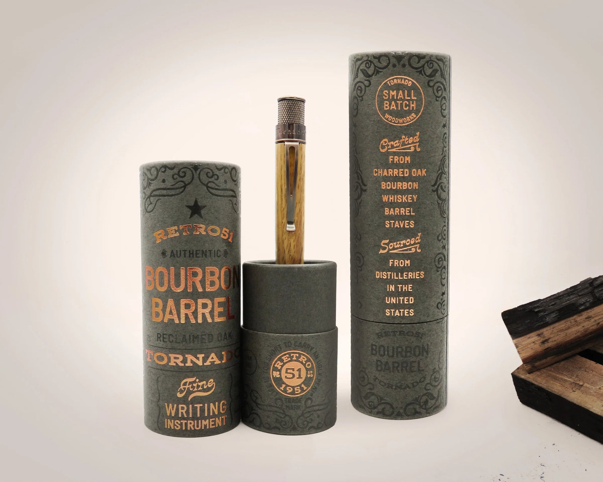 Retro 51 Tornado Bourbon Barrel Rollerball PenVRR-2453 - Alcove & Nib Stationery