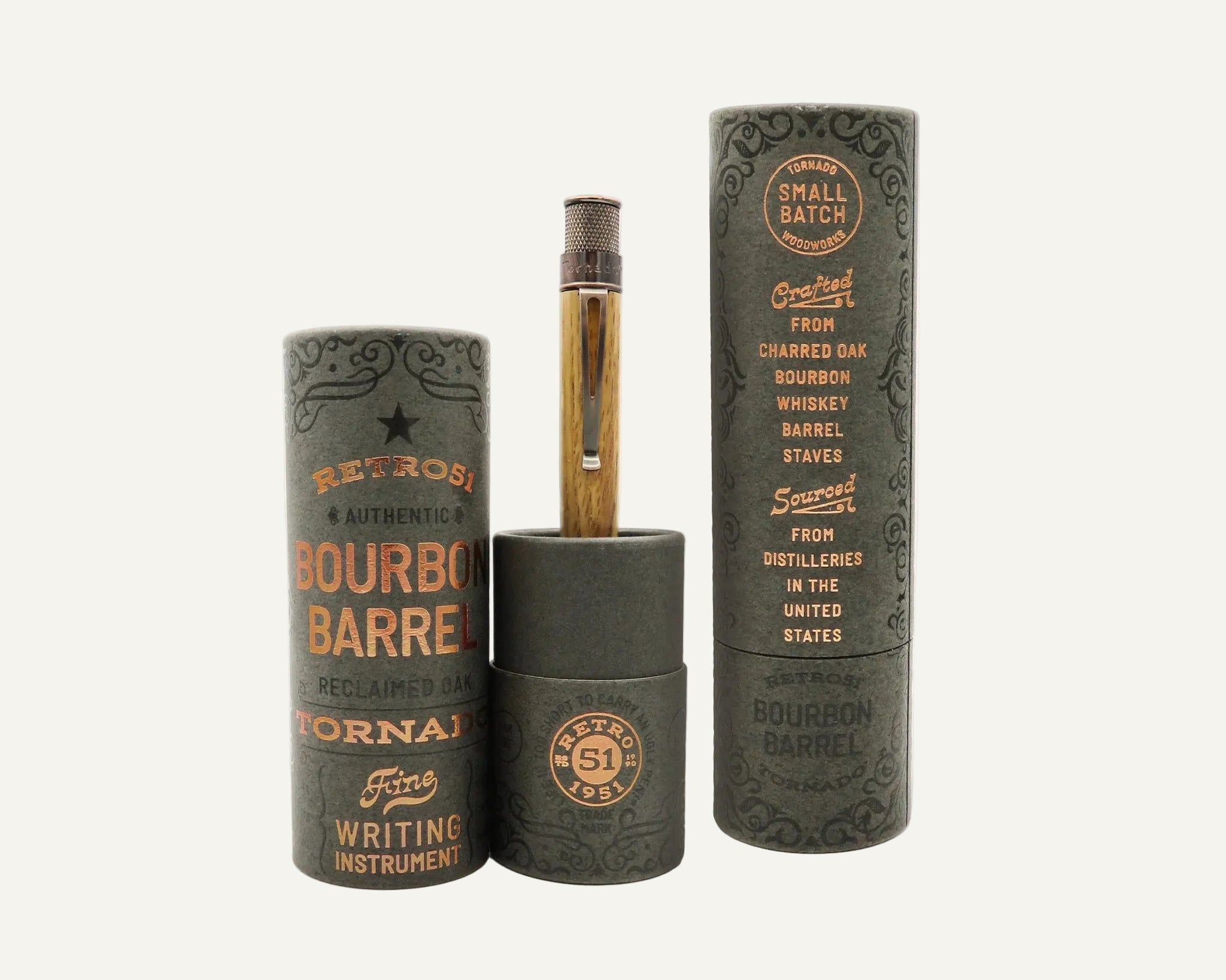 Retro 51 Tornado Bourbon Barrel Rollerball PenVRR-2453 - Alcove & Nib Stationery