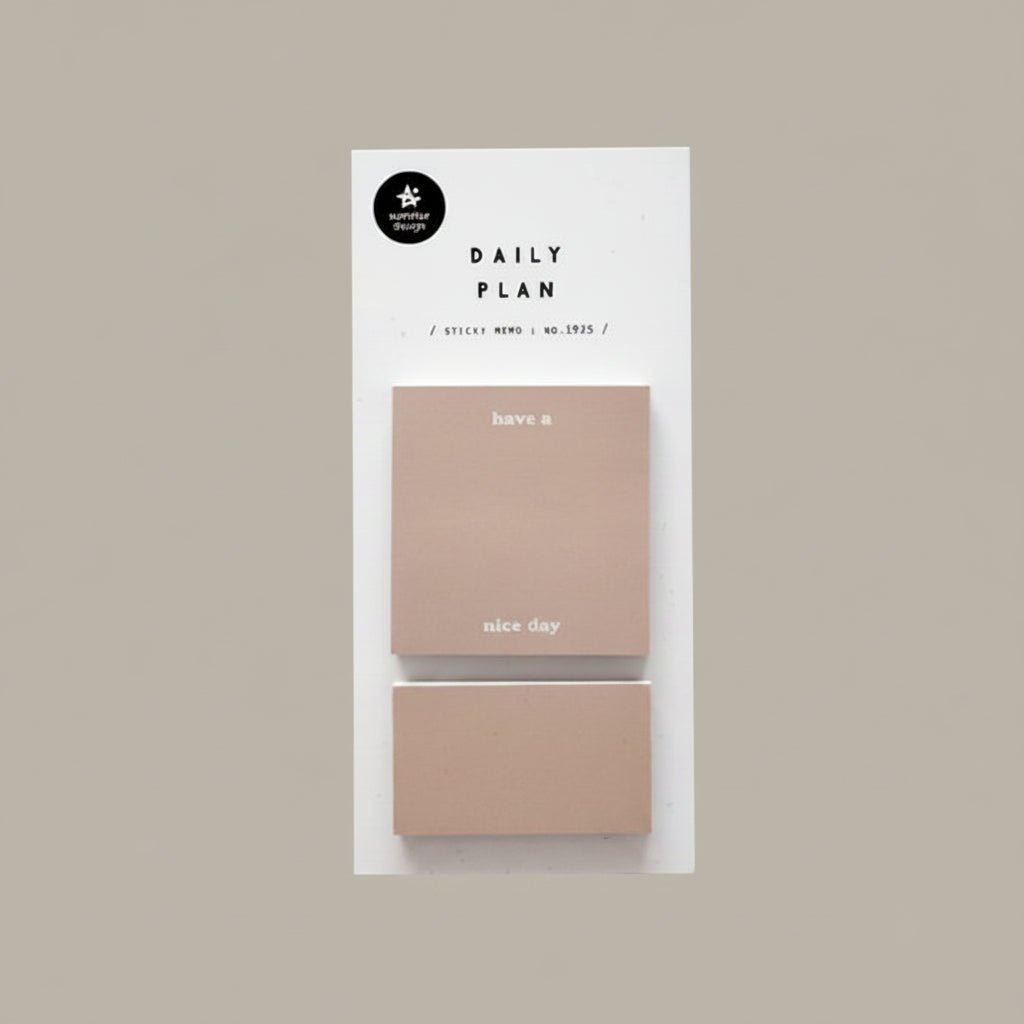 Sticky Memo - Daily Plan - 2 pads - Alcove & Nib Stationery