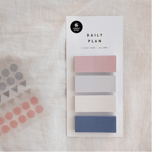 Sticky Memo - Daily Plan - 4 pads - Alcove & Nib Stationery