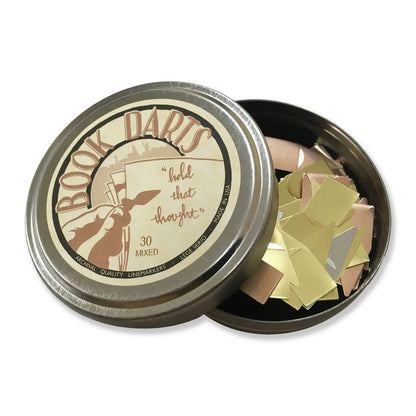 Book Darts - Mixed MetalsTIN30CTMIXED - Alcove & Nib Stationery