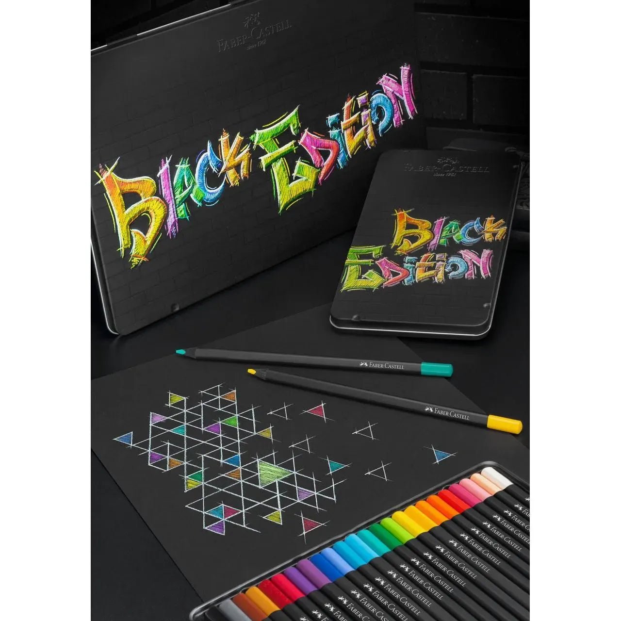 Faber - Castell Black Edition Colour Pencils — Tin of 121164133 - Alcove & Nib Stationery