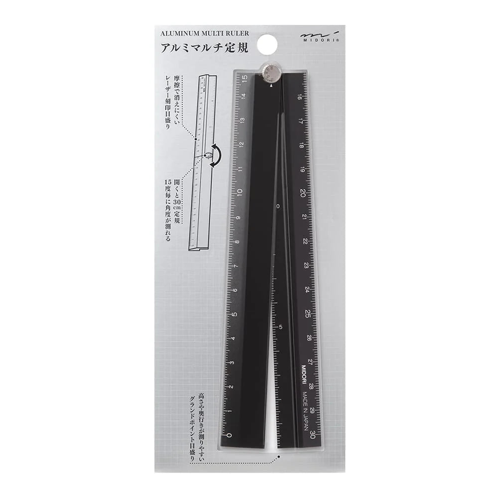 Midori Aluminum Multiple Ruler 30cm42286006 - Alcove & Nib Stationery