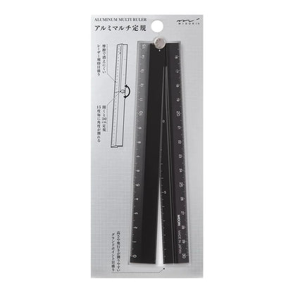 Midori Aluminum Multiple Ruler 30cm42286006 - Alcove & Nib Stationery
