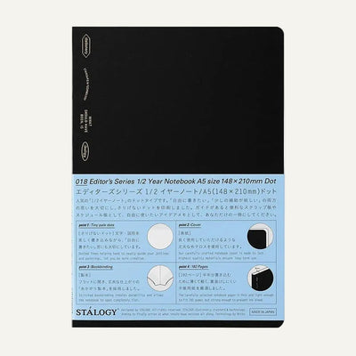 Stalogy 1/2 Year Notebook A5 - BlackS4151 - Alcove & Nib Stationery