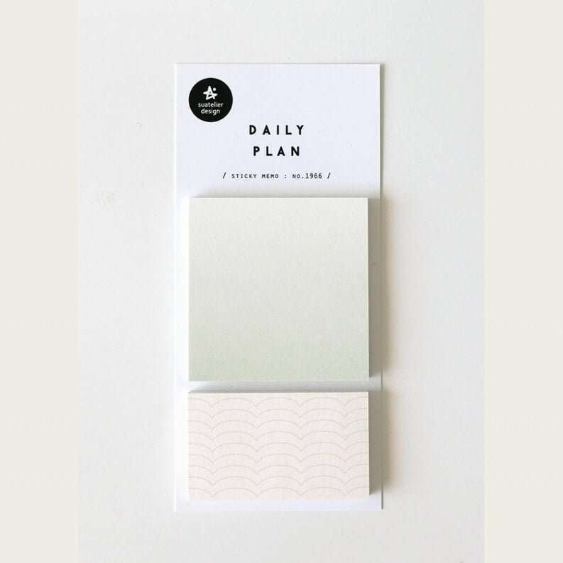 Sticky Memo - Daily Plan - 2 pads - Alcove & Nib Stationery