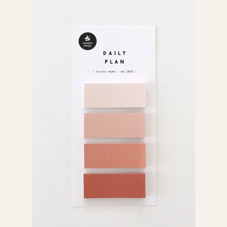 Sticky Memo - Daily Plan - 4 pads - Alcove & Nib Stationery