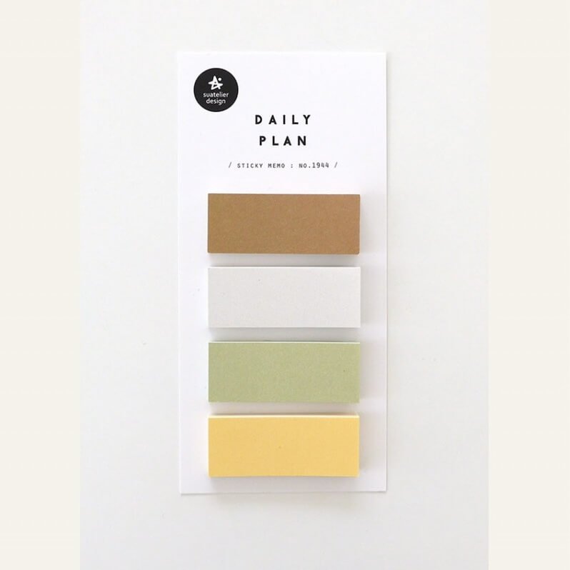Sticky Memo - Daily Plan - 4 pads - Alcove & Nib Stationery
