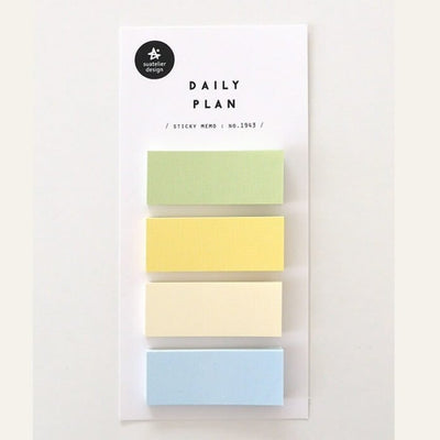 Sticky Memo - Daily Plan - 4 pads - Alcove & Nib Stationery