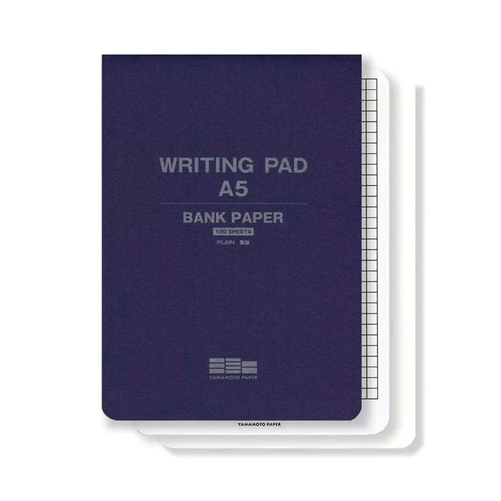 Yamamoto Writing Pad Plain Bank Paper A5MPA5-006 - Alcove & Nib Stationery