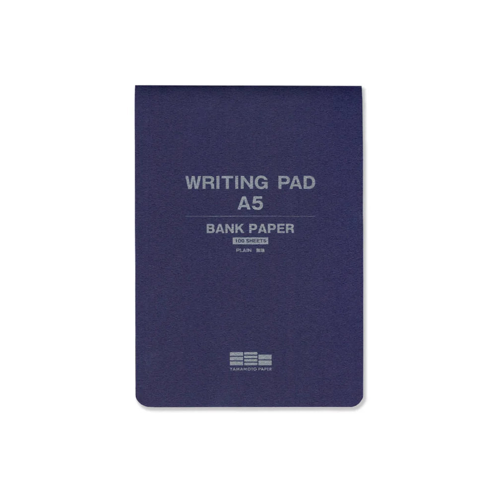 Yamamoto Writing Pad Plain Bank Paper A5MPA5-006 - Alcove & Nib Stationery